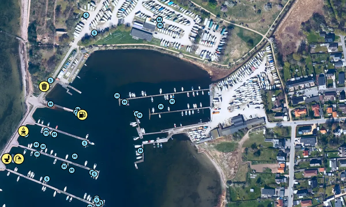 Satelite image of Marbæk lystbådehavn