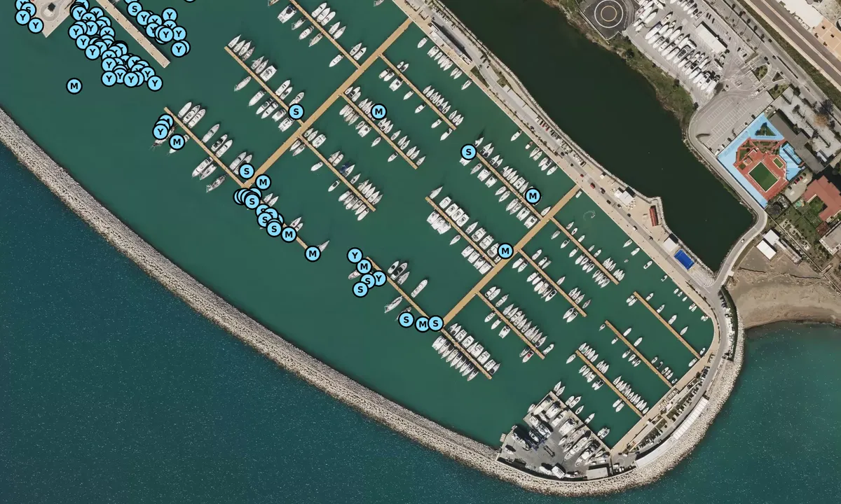 Satelite image of Marina d'Arechi Port Village
