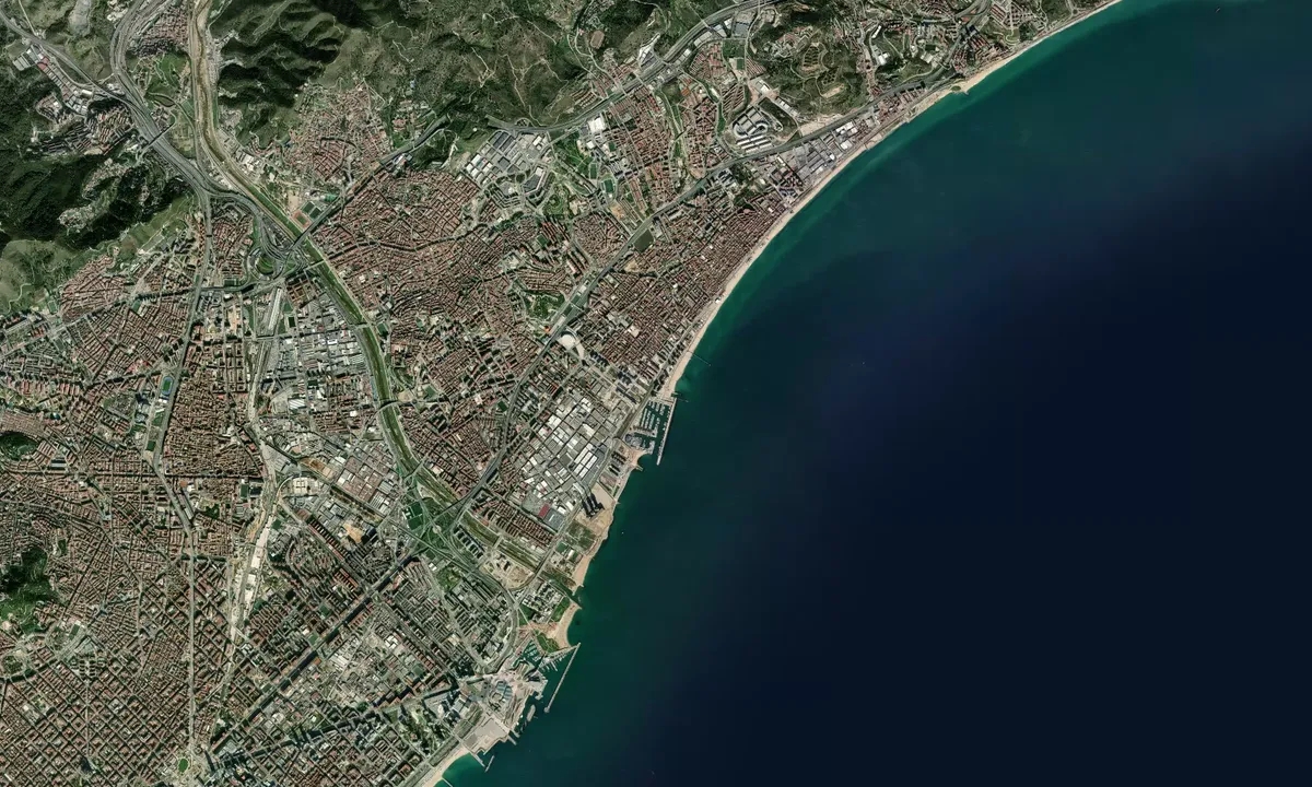 Flyfoto av Marina de Badalona