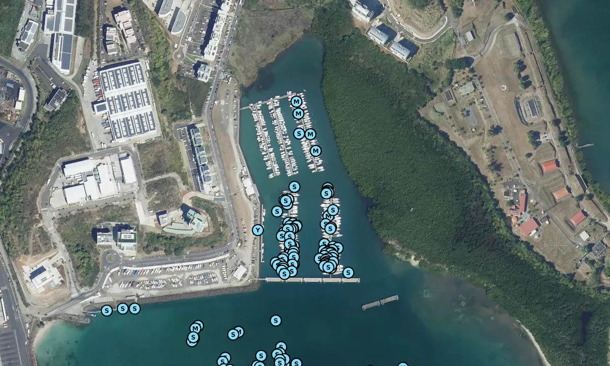 Satelite image of Marina de l'Etang Z'abricot