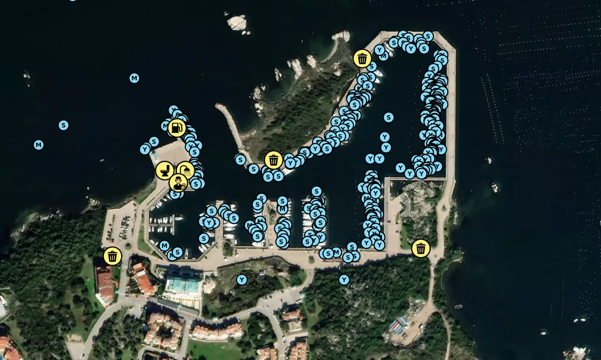 Satelite image of Marina di Olbia