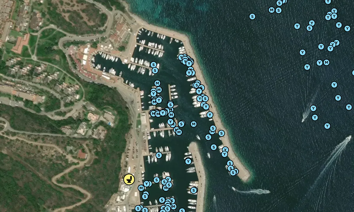 Satelite image of Marina di Portisco
