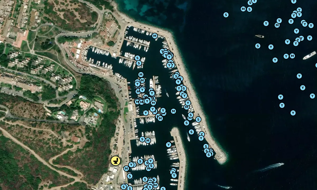 Satelite image of Marina di Portisco