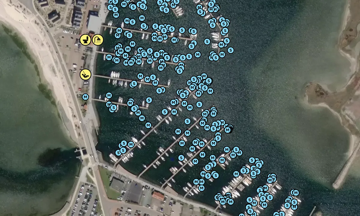 Flyfoto av Marina Heiligenhafen