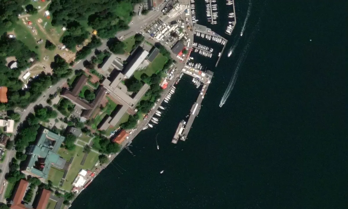 Sporthafen Blücherbrücke - Kiel: Flyfoto av Marina Pont Blucher