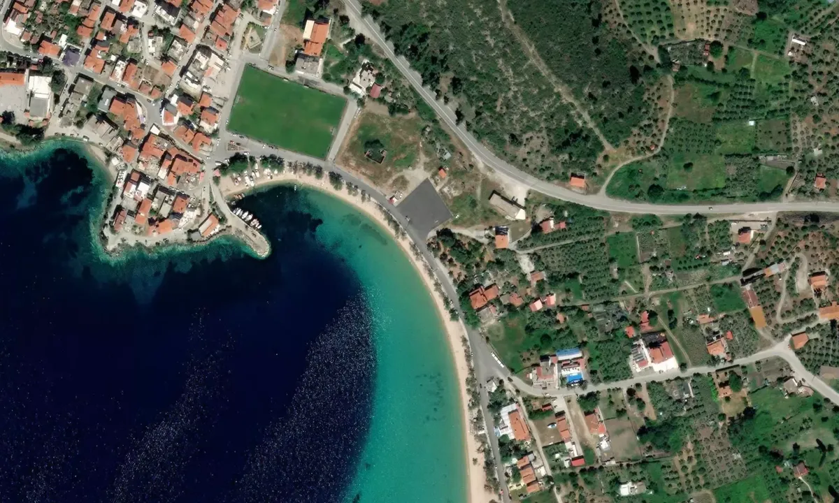 Satelite image of Marmaras beach