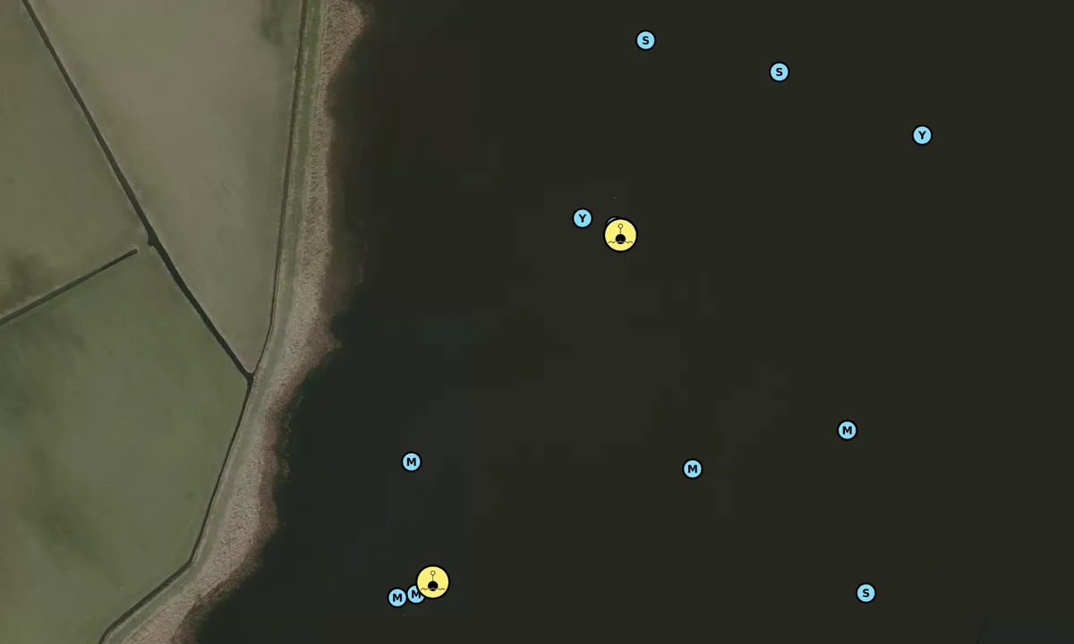Satelite image of Marrekrite buoys MB51, MB52, MB53 and MB54.