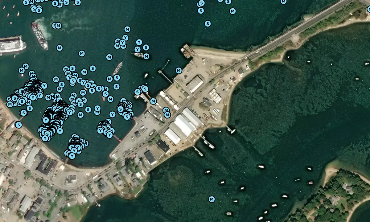 Satelite image of Martha's Vineyard Shipyard
