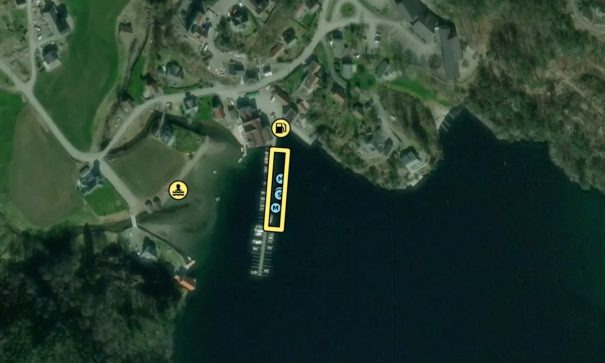 Satelite image of Marvik Gjestehavn