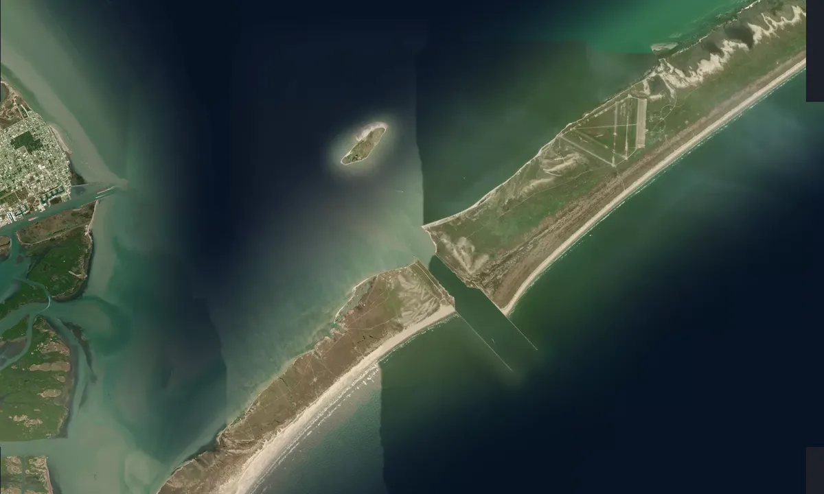 Flyfoto av Matagorda Ship Channel