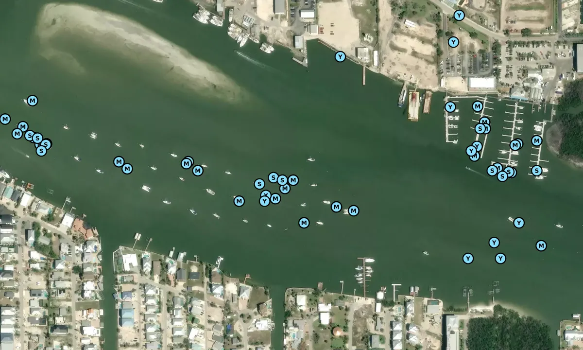 Satelite image of Matanzas Pass