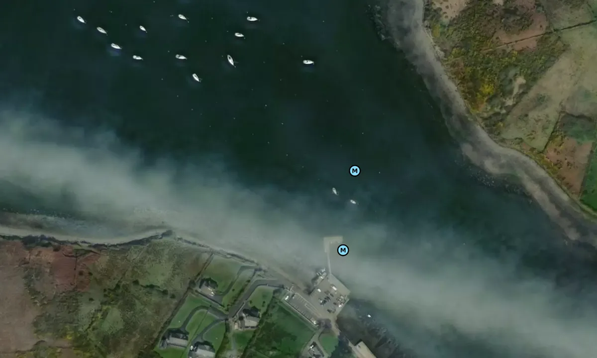 Satelite image of Mayo Sailing Club (mooring field)