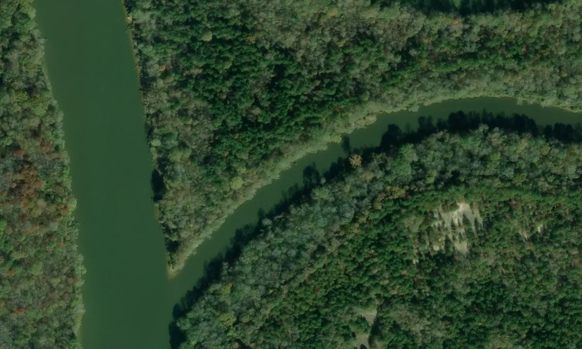 Satelite image of McKinley Creek Cut-off