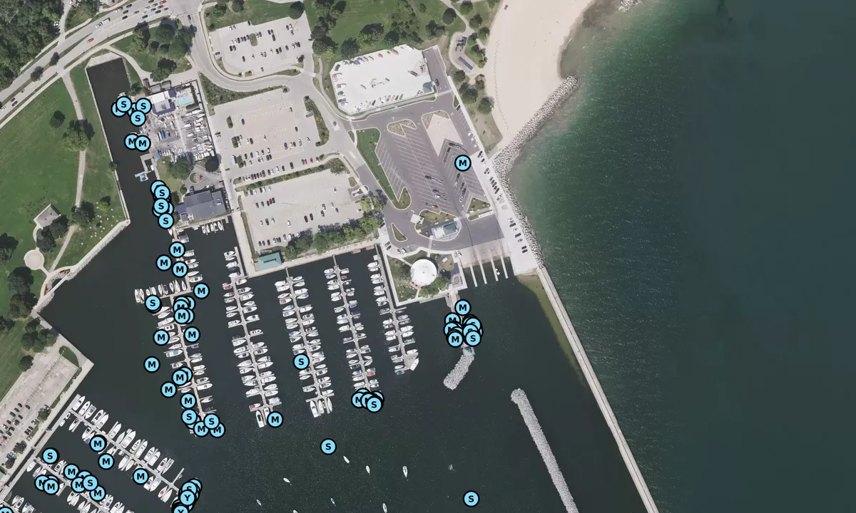 Satelite image of McKinley Marina