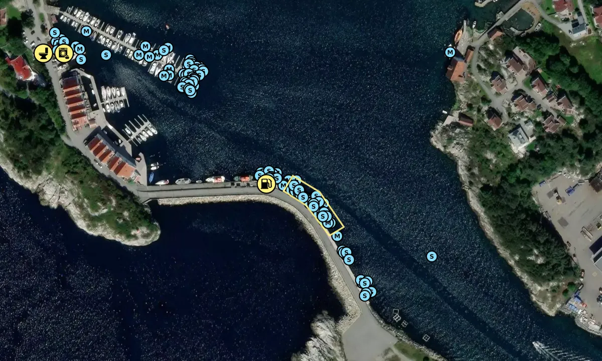 Flyfoto av Melingsundet Gjestebrygge - Tananger