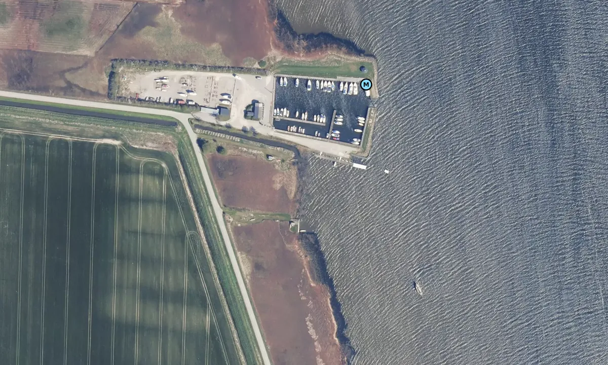 Satelite image of Mellerup Bådelaug