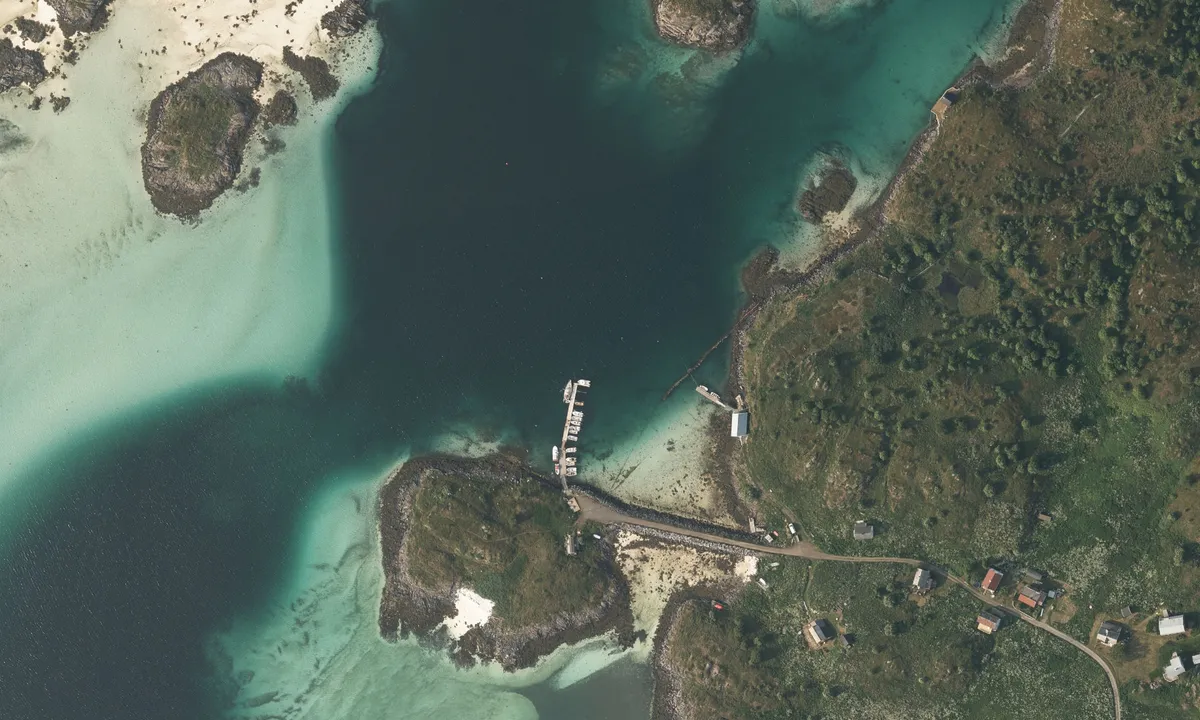 Flyfoto av Meløyvær Småbåtforening