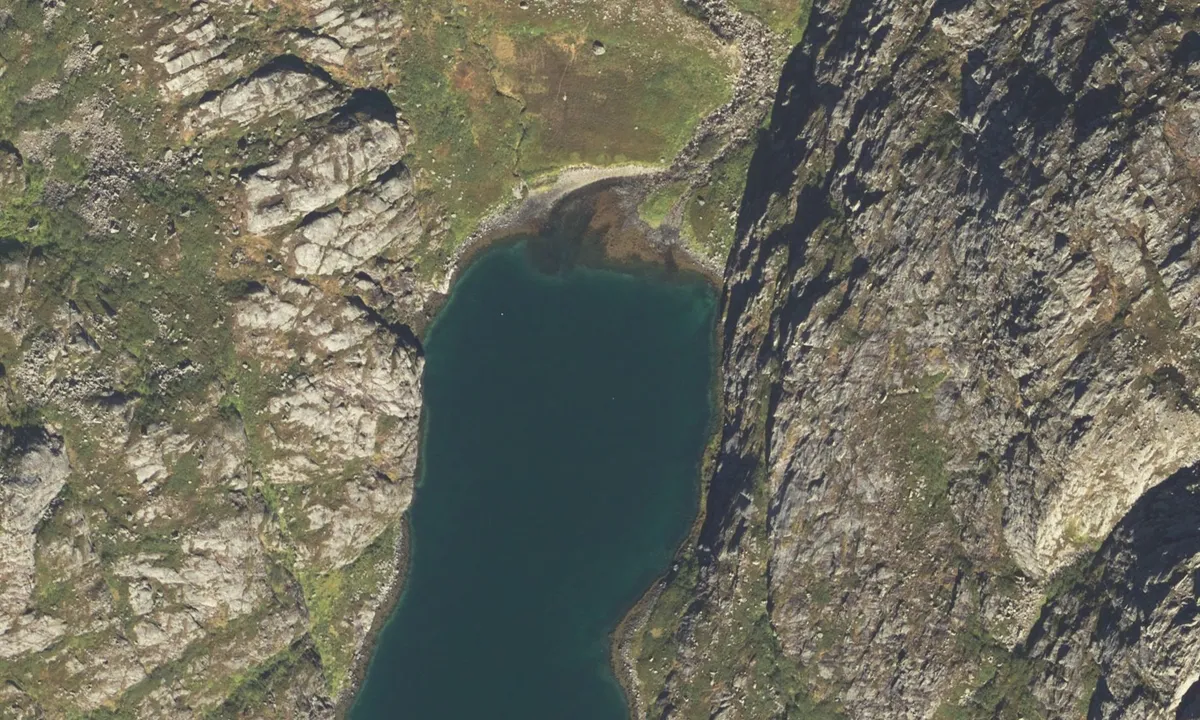 Flyfoto av Meltefjordbotn
