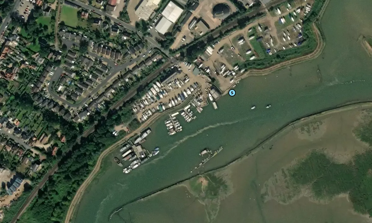 Satelite image of Melton Boatyard 