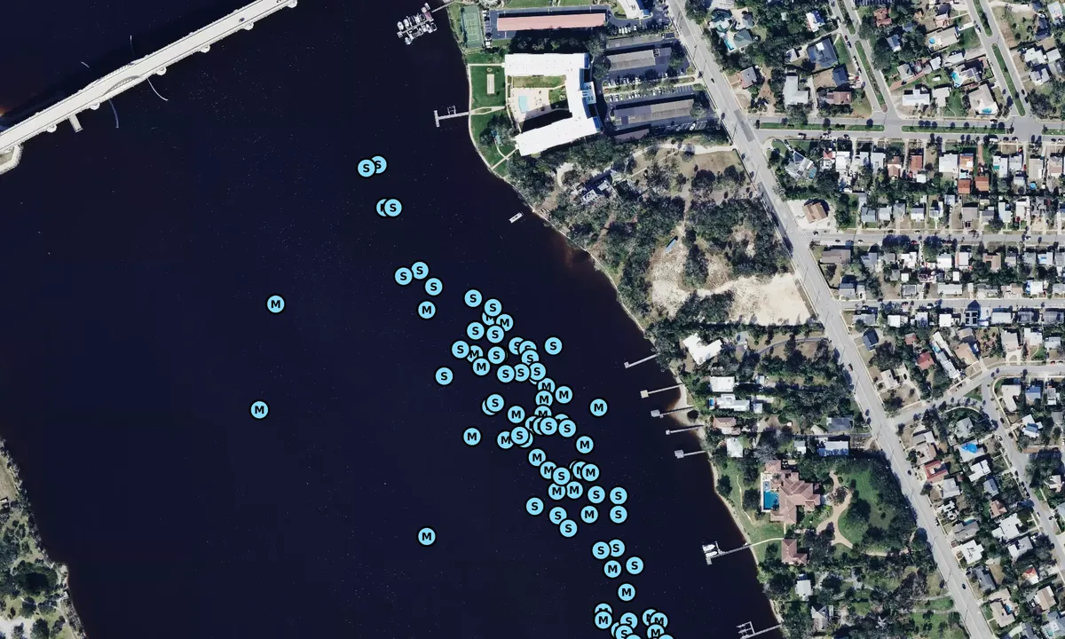 Satelite image of Memorial Bridge South