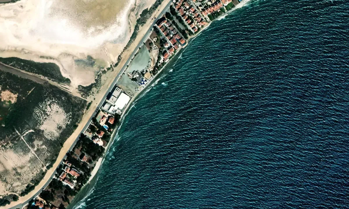 Satelite image of Meneou Beach