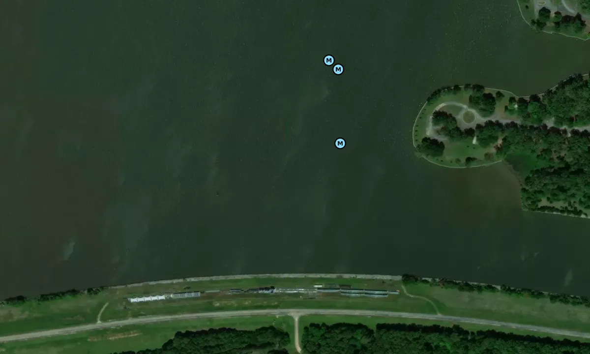 Satelite image of Merrisach Lake Park