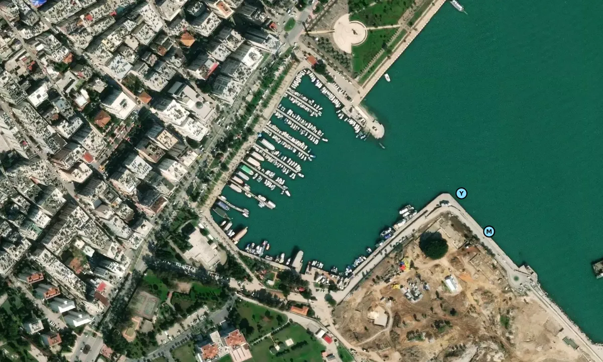 Satelite image of Mersin Municipal Harbor