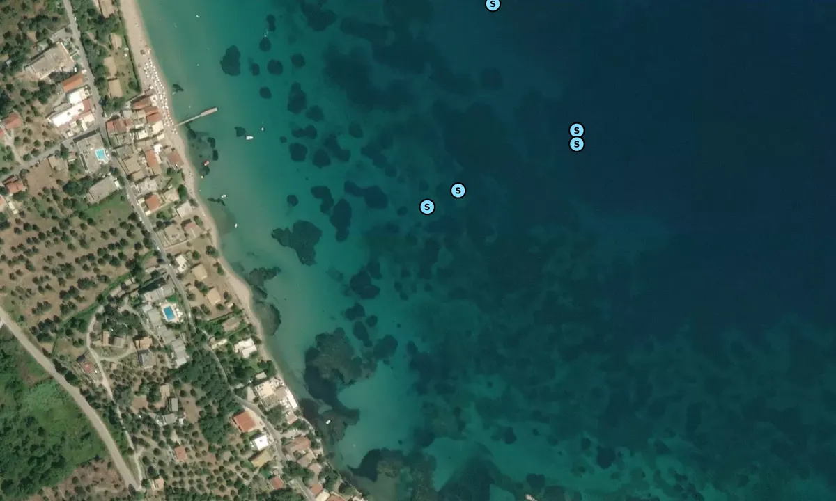 Satelite image of Messonghi Beach