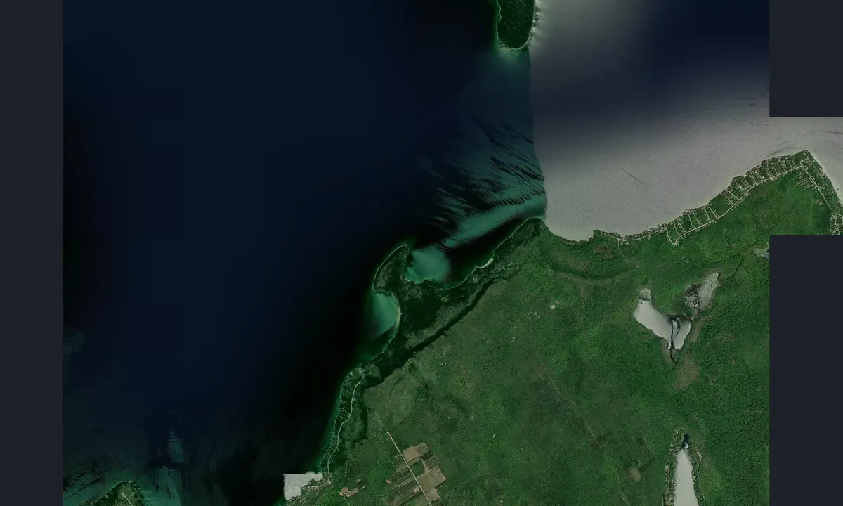 Flyfoto av Methodist Bay