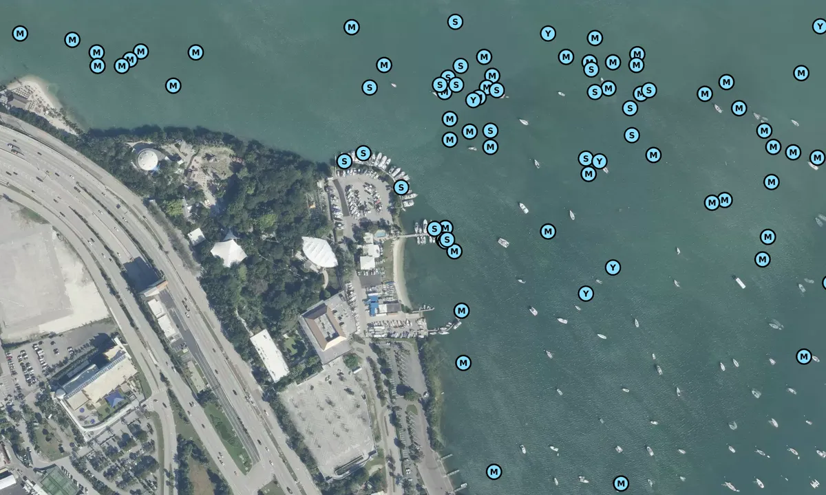 Satelite image of Miami Yacht Club