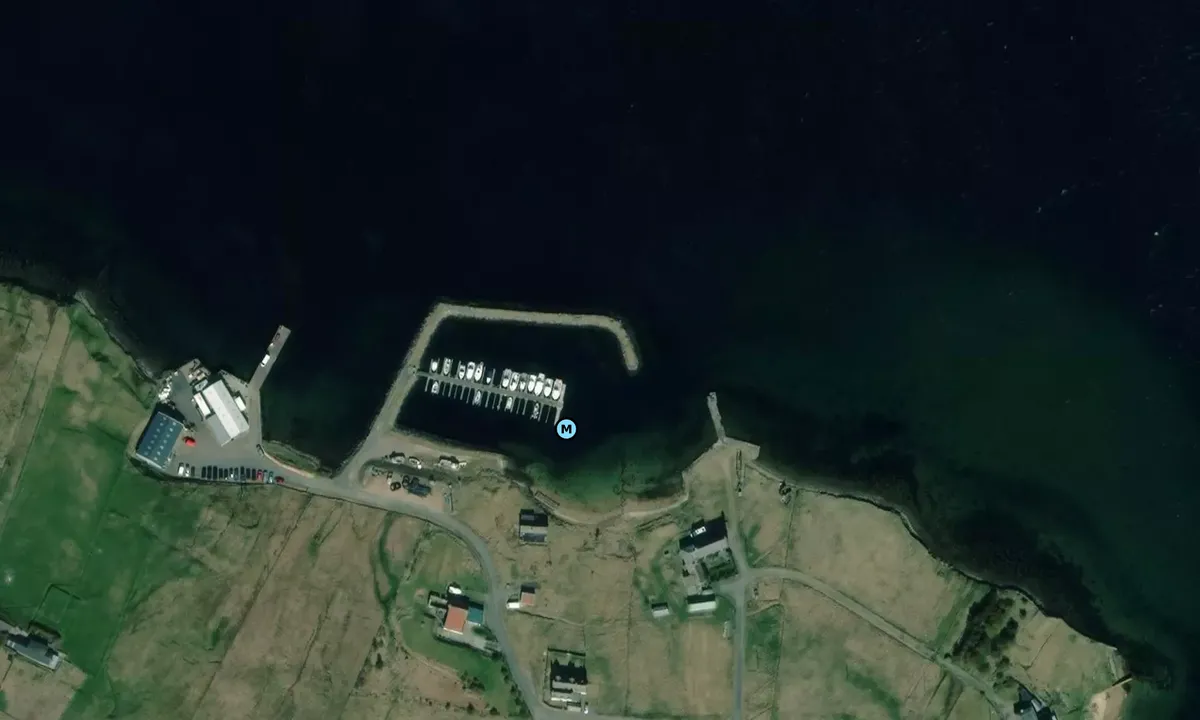 Satelite image of Mid Yell Marina