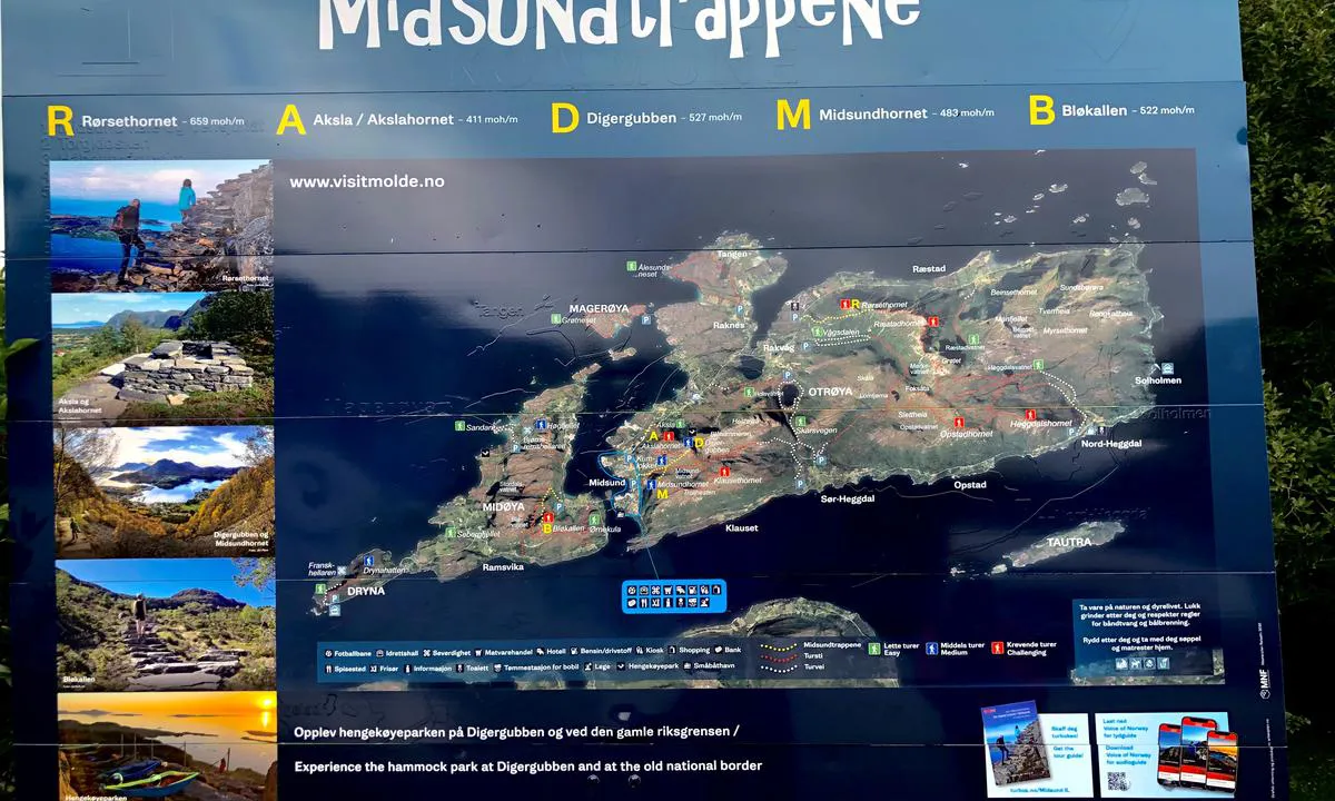 Midsund: {"base": "no", "no": "Turmuligheter", "se": "Vandringsm\u00f6jligheter", "en": "Hiking opportunities", "da": "Turoplevelser"}