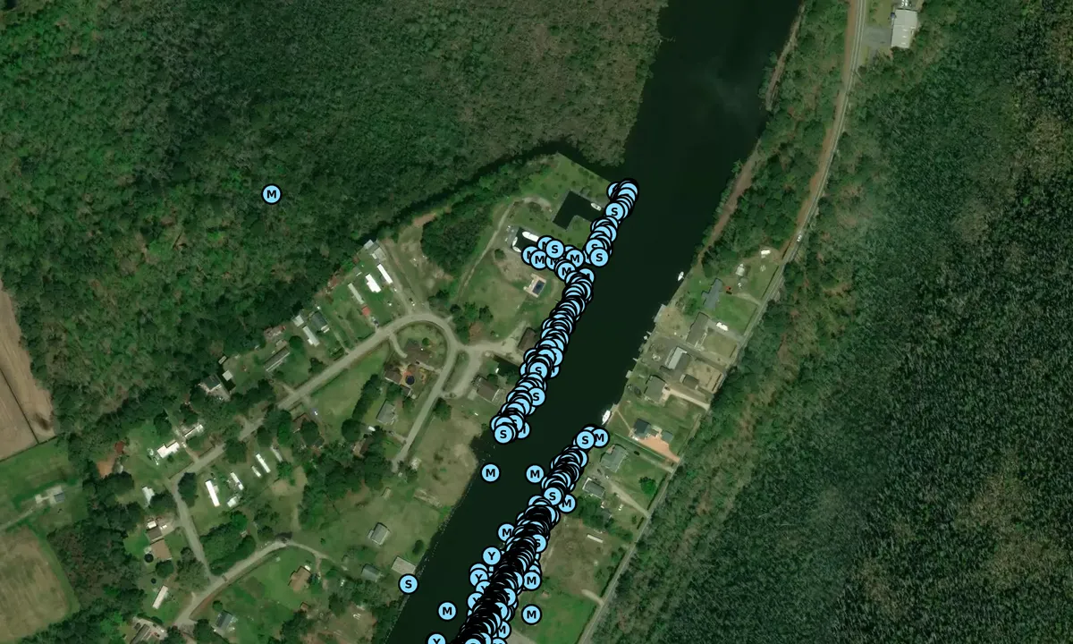 Satelite image of Midway Marina and Motel
