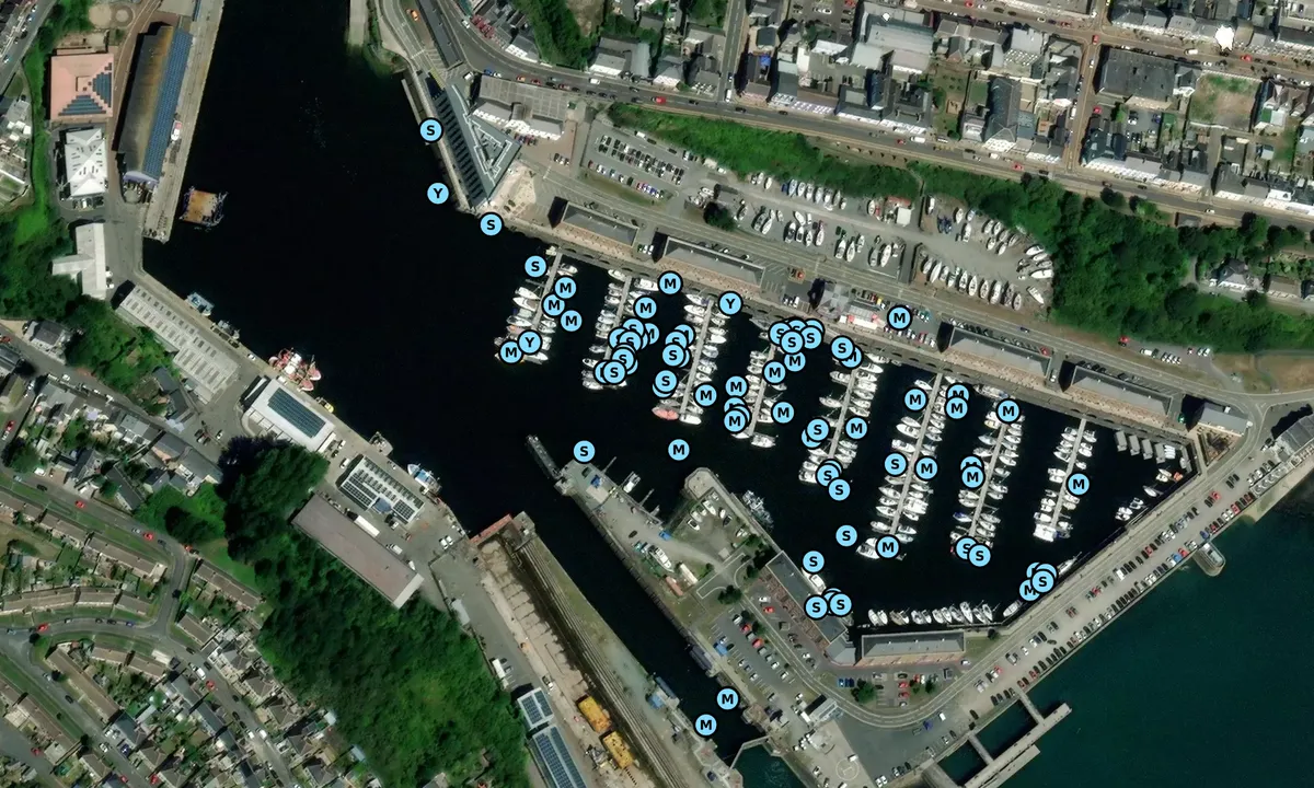 Satelite image of Milford Dock Marina