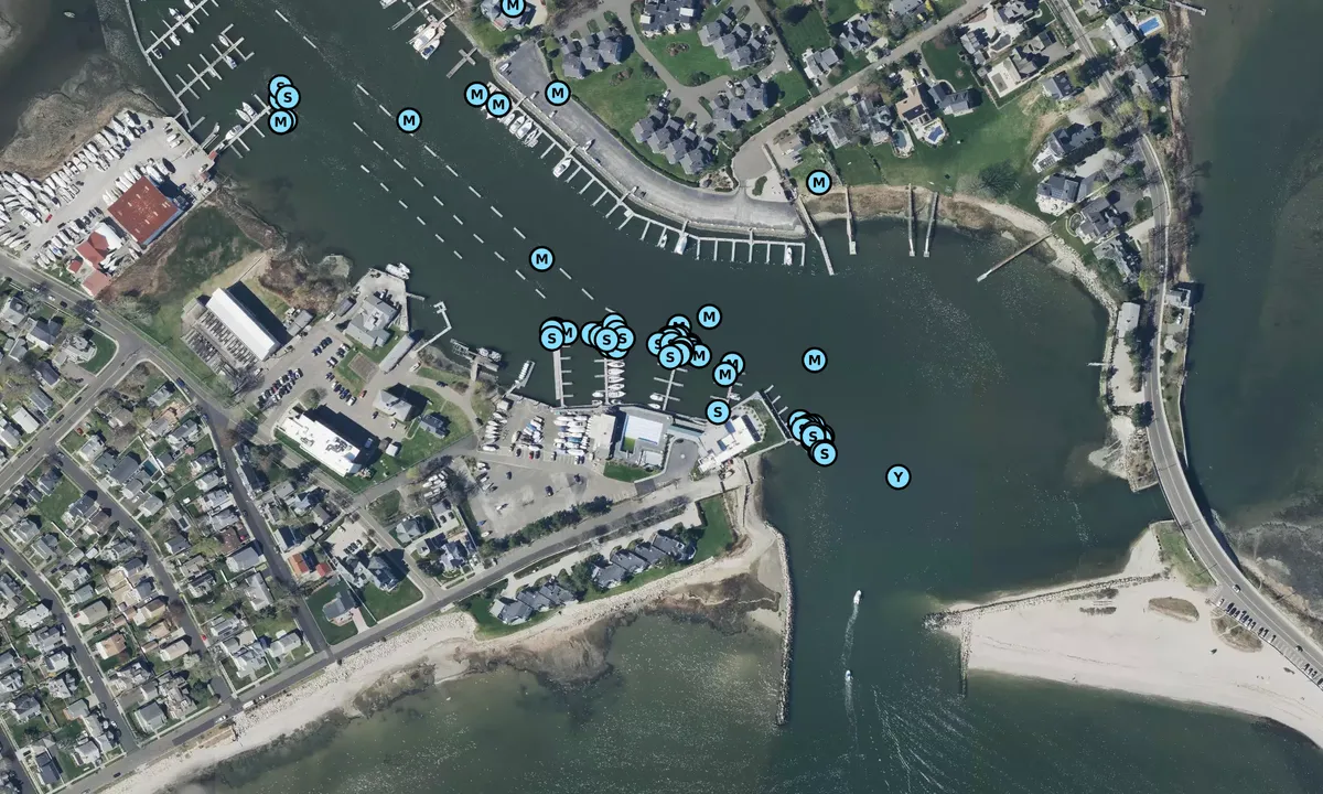 Satelite image of Milford Yacht Club - New Haven