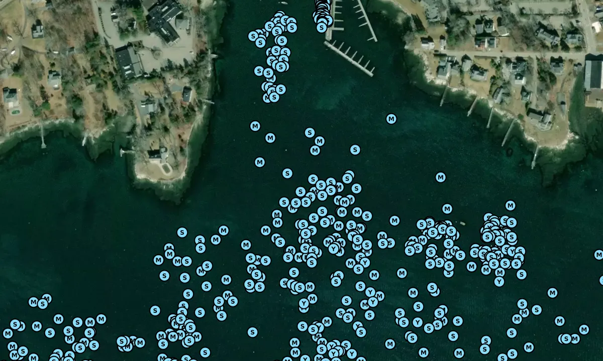 Satelite image of Mill Cove - Boothbay Harbor