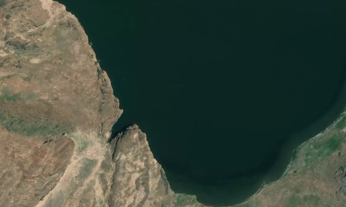 Satelite image of Miller Island anchorage