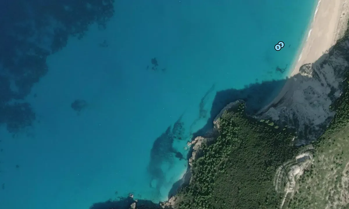 Satelite image of Milos beach