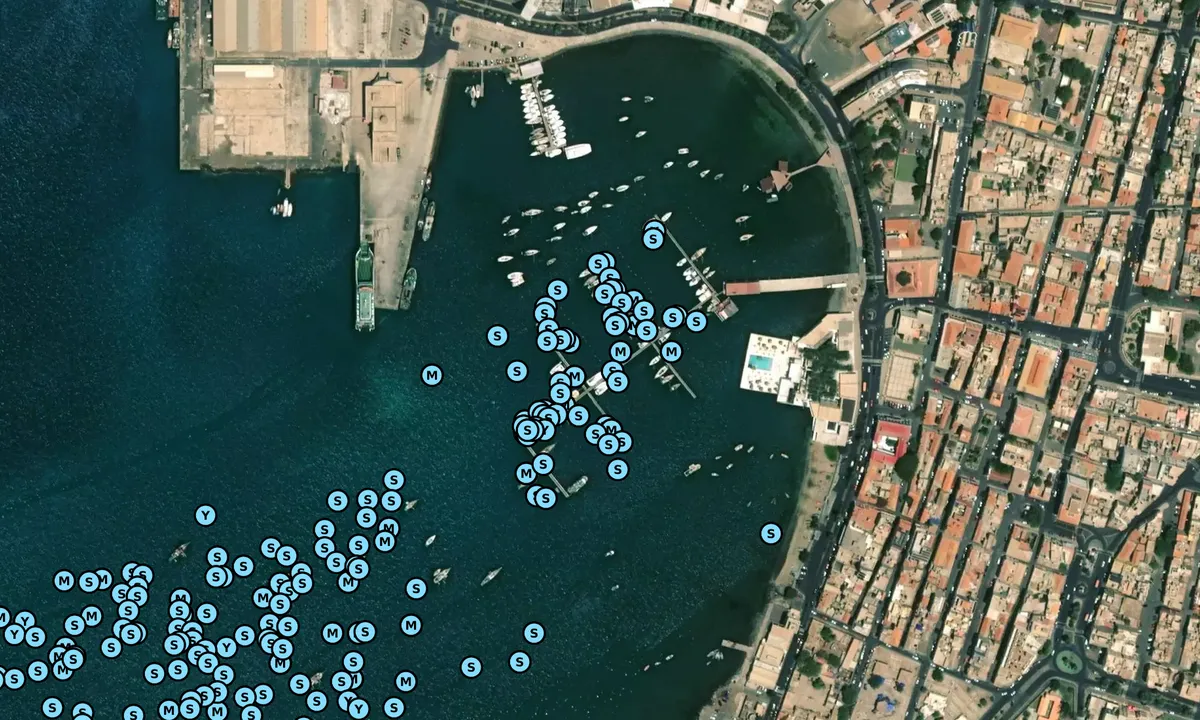 Satelite image of Mindelo Marina 1