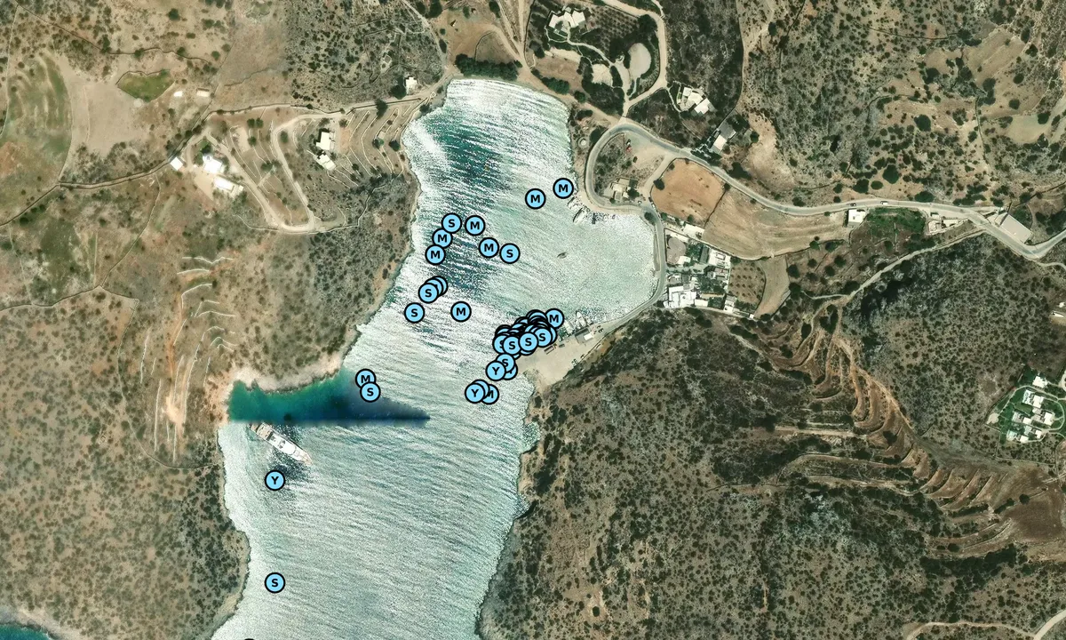 Satelite image of Mirsini - Schinousa