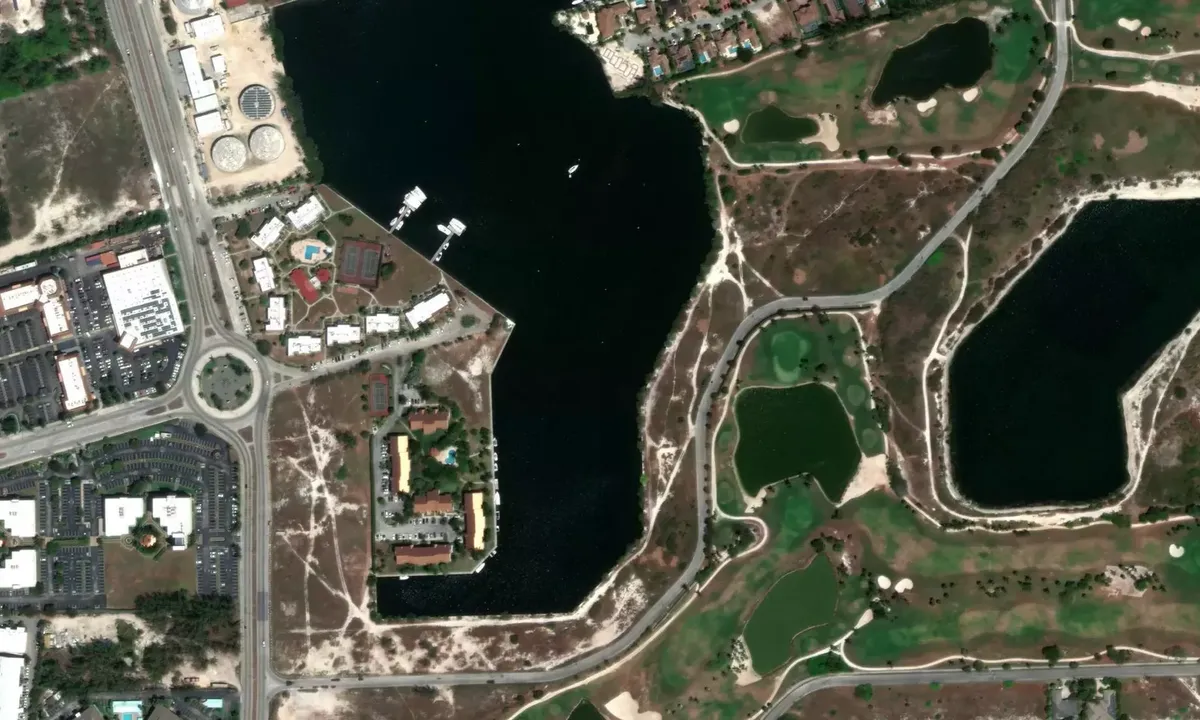 Satelite image of Mitchell's Creek