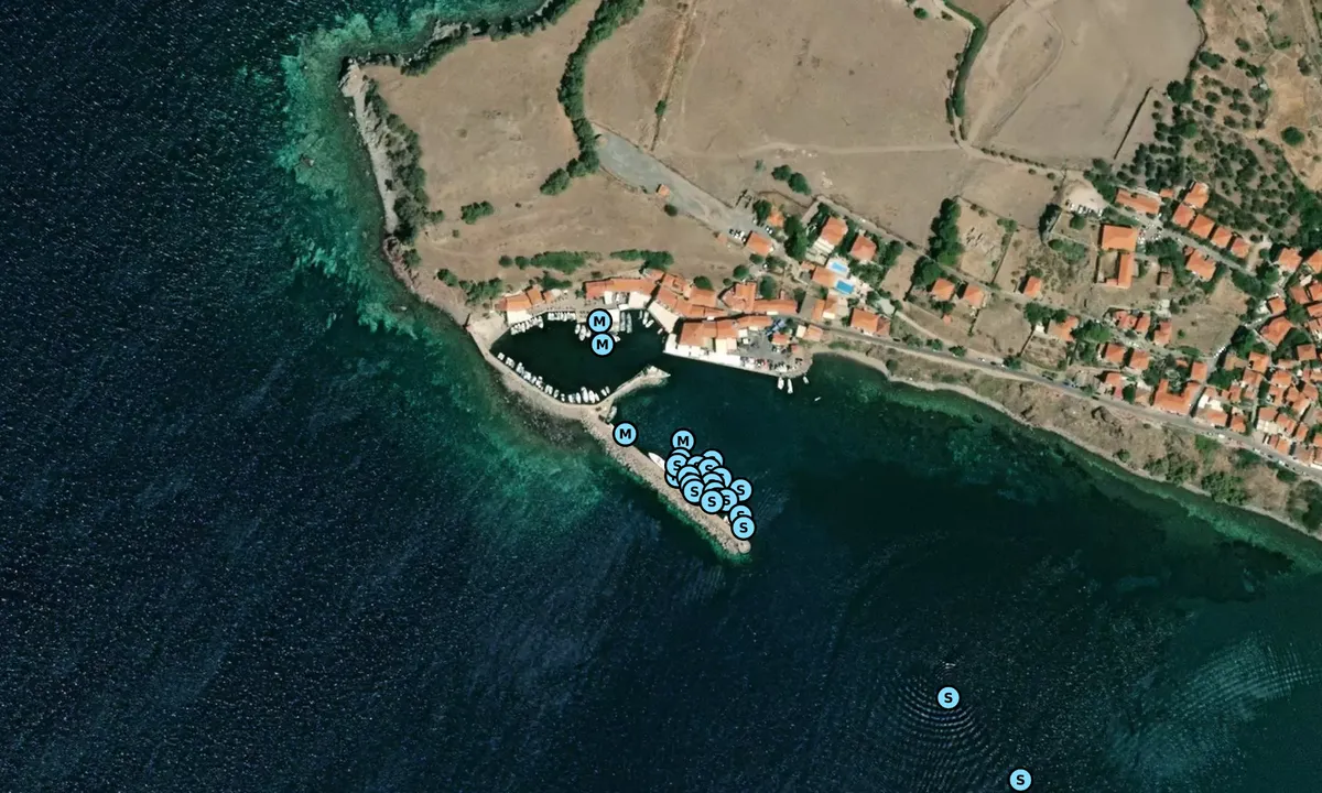 Satelite image of Mithimna Lesvos (Molivos)
