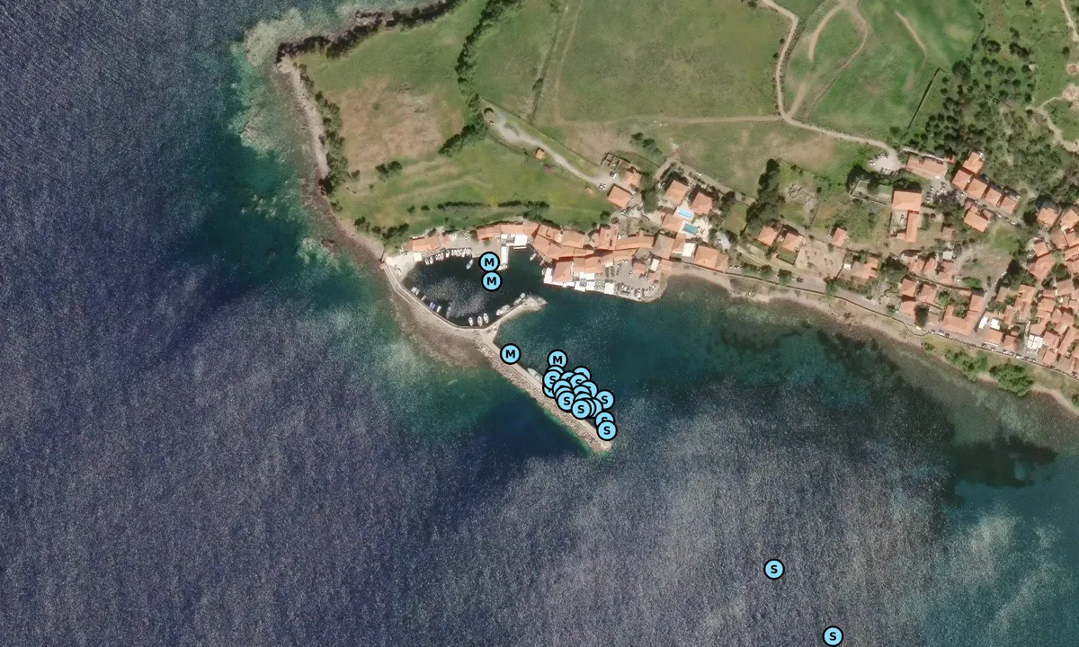 Satelite image of Mithimna Lesvos (Molivos)