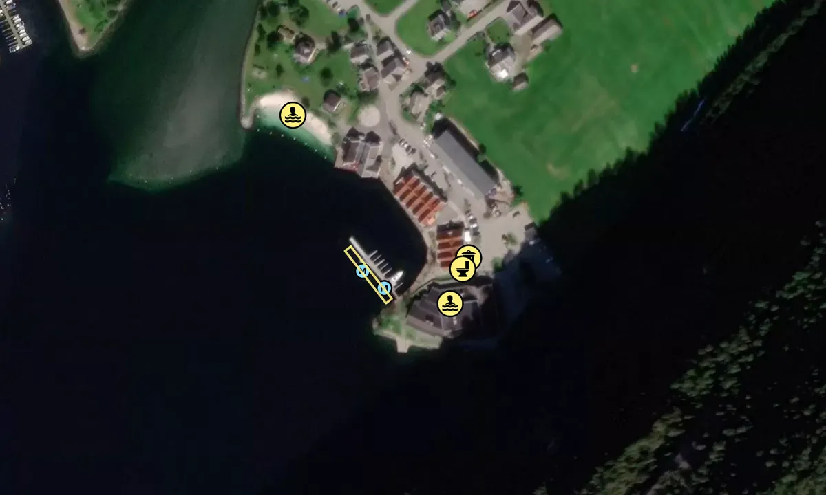 Satelite image of Modalen Båthavn
