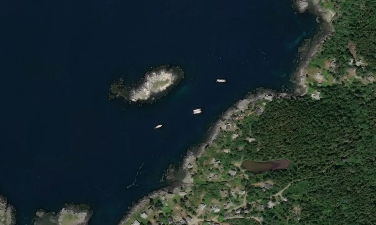 Flyfoto av Monhegan