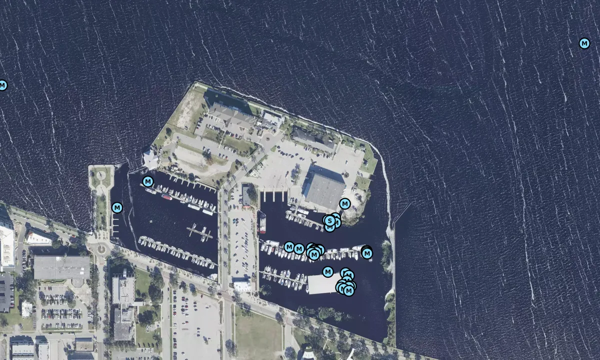 Satelite image of Monroe Harbour Marina