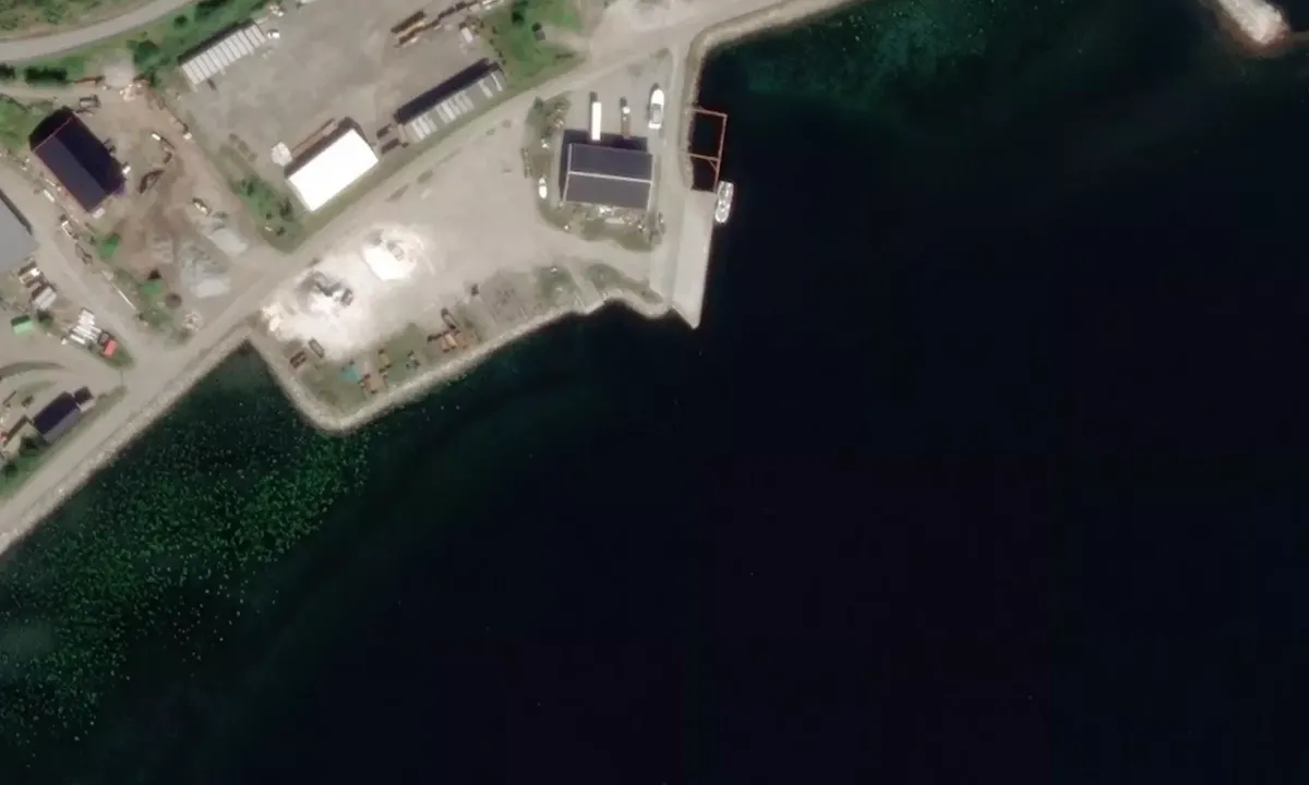 Satelite image of Monstad Småbåtforening