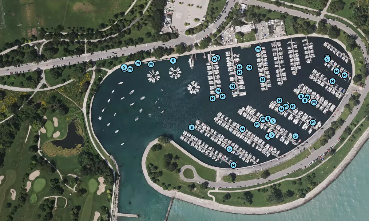 Satelite image of Montrose Harbor