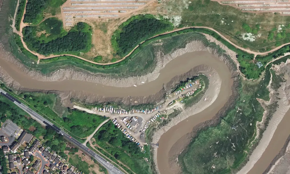 Satelite image of Mooring, Rhymney river club