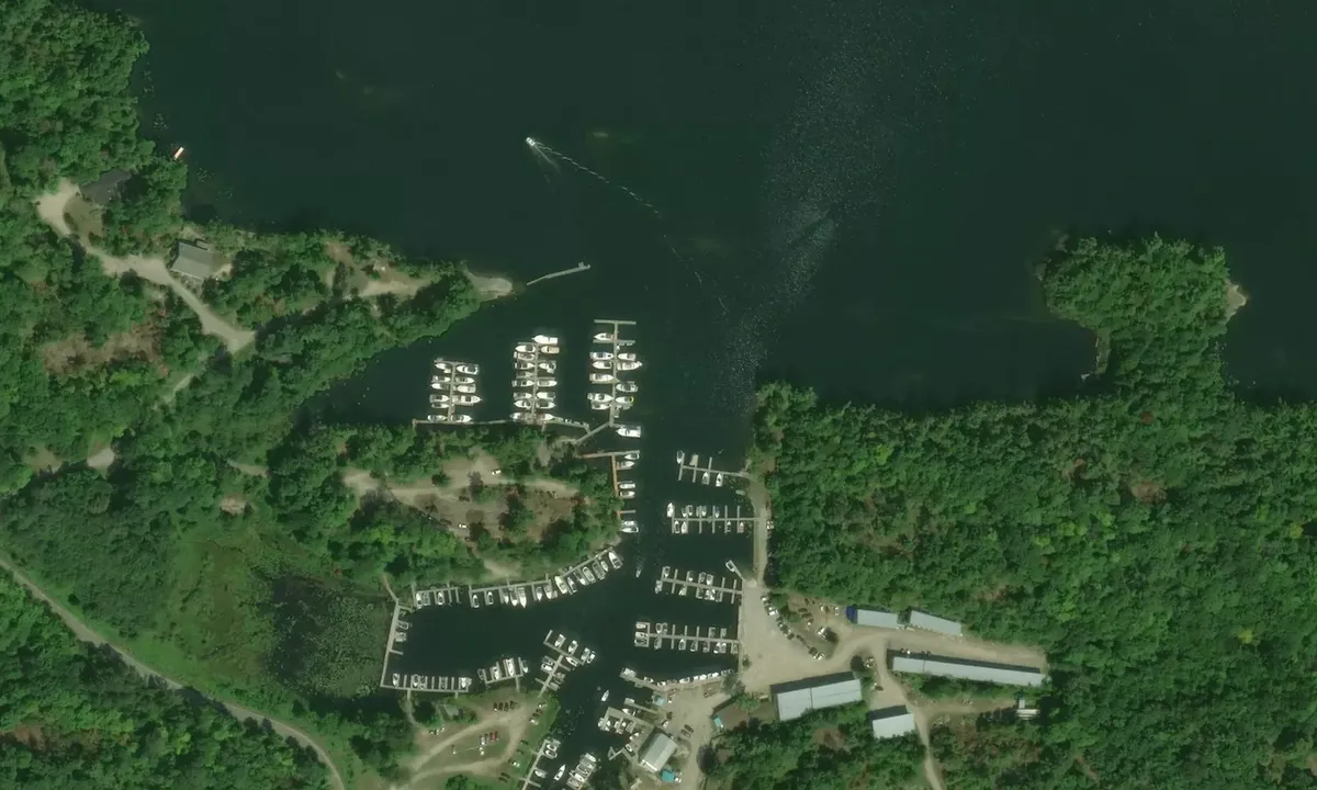 Satelite image of Moose Deer Point Marina